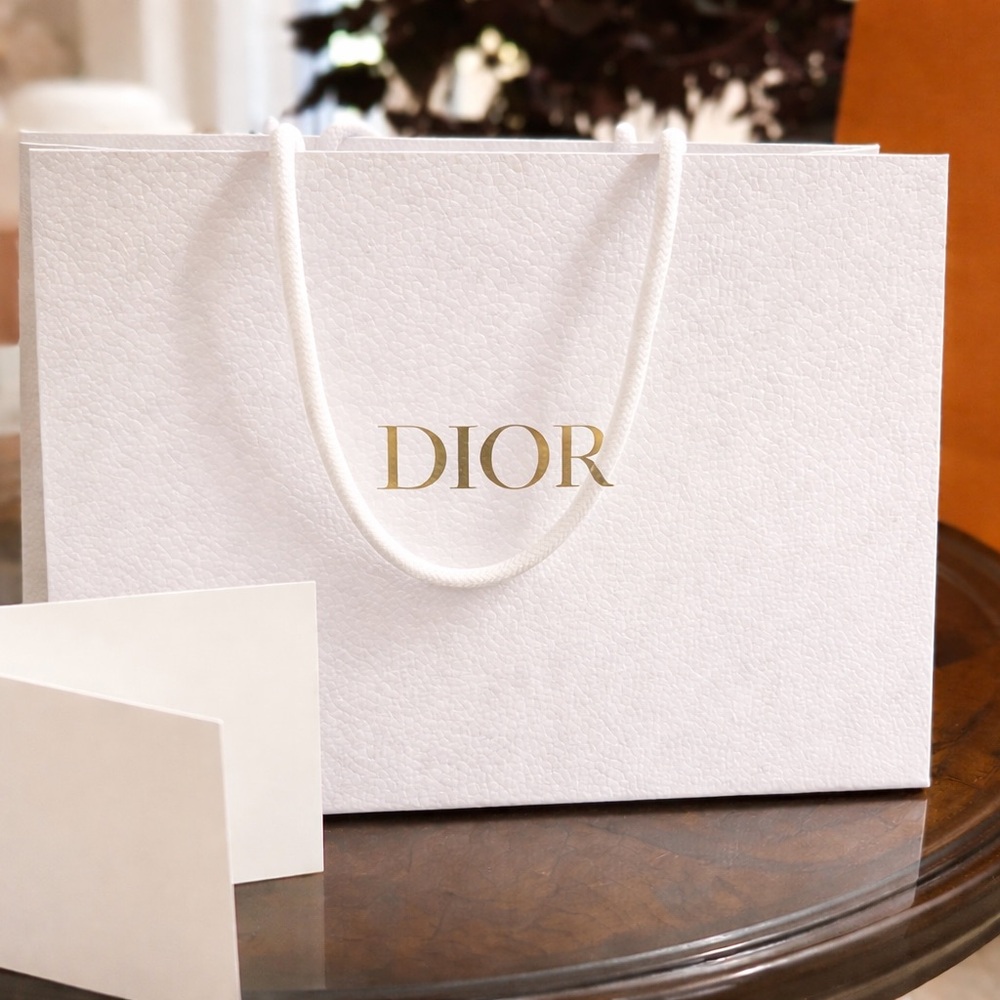 Dior White and Gold Luxury Bag